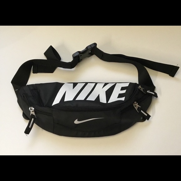 nike black waist bag